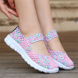 Fashion Closed Toe Breathable Woven Sandals for Women