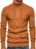 Casual Style High Collar Bottoming Shirt Men Knitted Tops