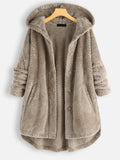 Women's Hooded Oversize Fashion Fleece Coats