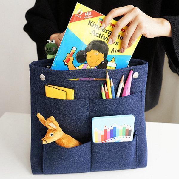 Bag in Bag Multi-pockets Felt Casual Travel Storage Bag