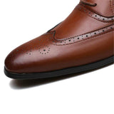 Vintage Solid Color Brogues Shoes for Men