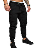 Elastic Waist Brown Cargo Pants Mens