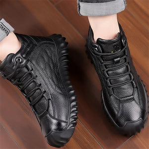 Male Casual Genuine Leather Fleece Thickened Father's Shoes