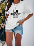 Girl's Summer Short Sleeve Round Neck Letter Print Loose T-Shirts