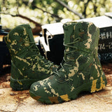 New Men's Army Color Outdoor Lace-Up Slip Resistant Boots