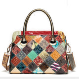 Fashionable Design Colorful Patchwork Large Capacity Handbag Shoulder Bag