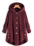 Winter Hooded Fleece Plus Size Extra Loose Women Coat
