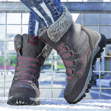 Winter Warm Plush Waterproof Suede Snow Boots for Women