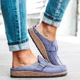 Women’s Casual Round Toe Flat Heel Slip On Backless Loafers