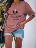 Girl's Summer Short Sleeve Round Neck Letter Print Loose T-Shirts