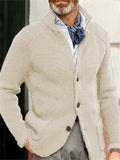 Men's Stand Collar Button Up Sweater Cardigans