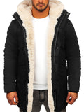 Men's Casual Hooded Zip Up Thicken Warm Plush Coats