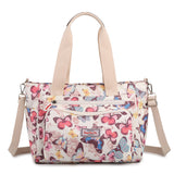 Beautiful Floral Print Nylon Waterproof Casual Lady Travel Shoulder Bag