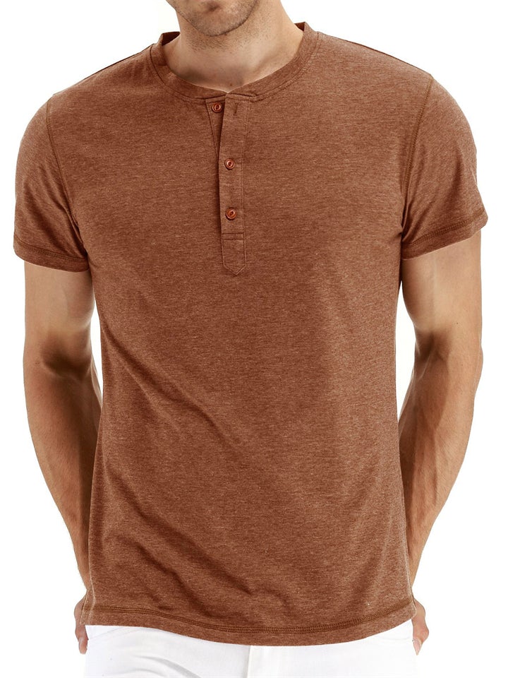 Men's Summer Leisure Daily Wear Short Sleeve Comfy Slim T-shirts