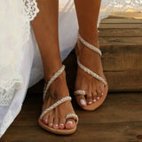 Women's Super Cute Handmade Pearl Beach Sandals