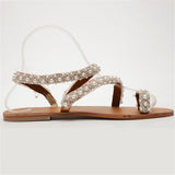 Women's Super Cute Handmade Pearl Beach Sandals