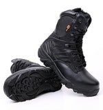 Men's High Top Waterproof Leather Military Boots