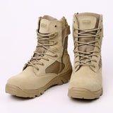 Men's High Top Waterproof Leather Military Boots