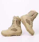 Men's High Top Waterproof Leather Military Boots