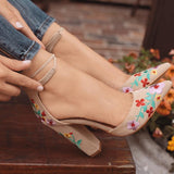 Beautiful Floral Embroidered High Heel Pumps Shoes