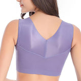 Women's Plus Size Breathable Comfy Seamless Wireless Padded Sports Bra